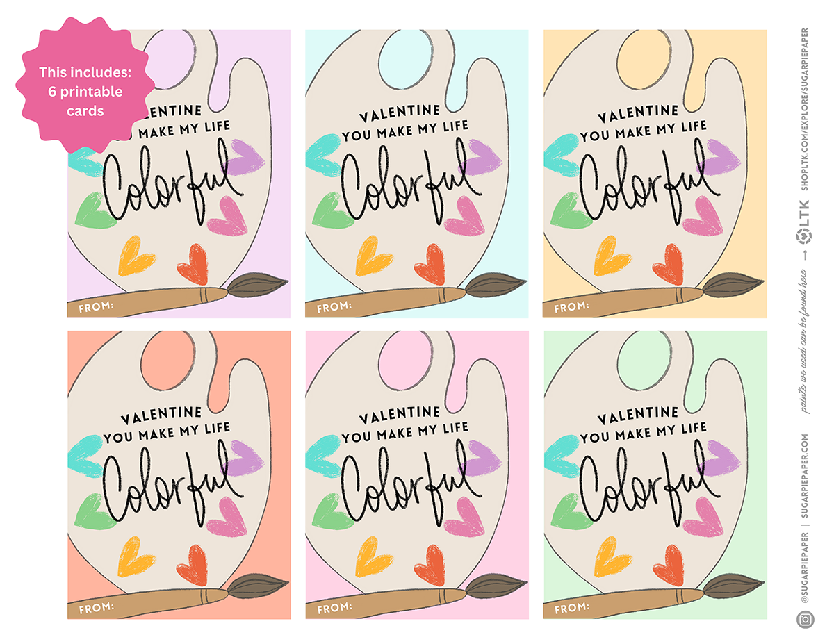 Watercolor Painting Printable Cards
