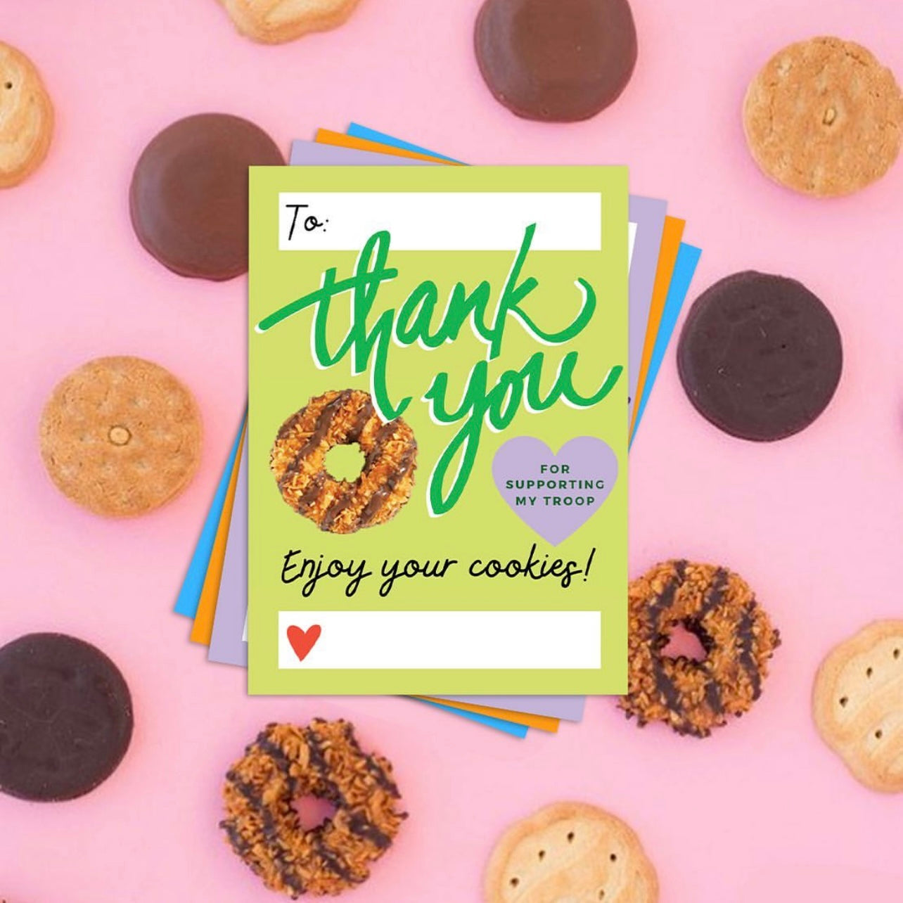 free-girl-scouts-thank-you-tag-sugar-pie-paper for Girl Scout Cookie Thank You Card Free Printable FREE Girl Scouts Thank You Tag – Sugar Pie Paper for Girl Scout Cookie Thank You Card Free Printable