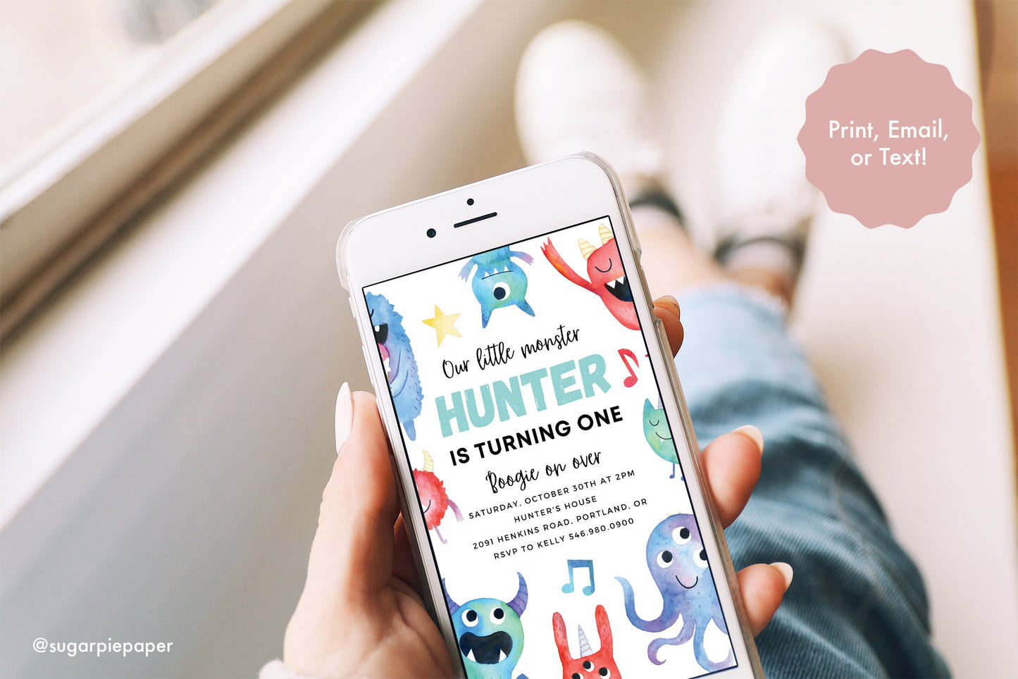 Little Monster Birthday Party Invitation | Kids Birthday