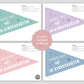 First Day of Jr Kindergarten Pennant Flags