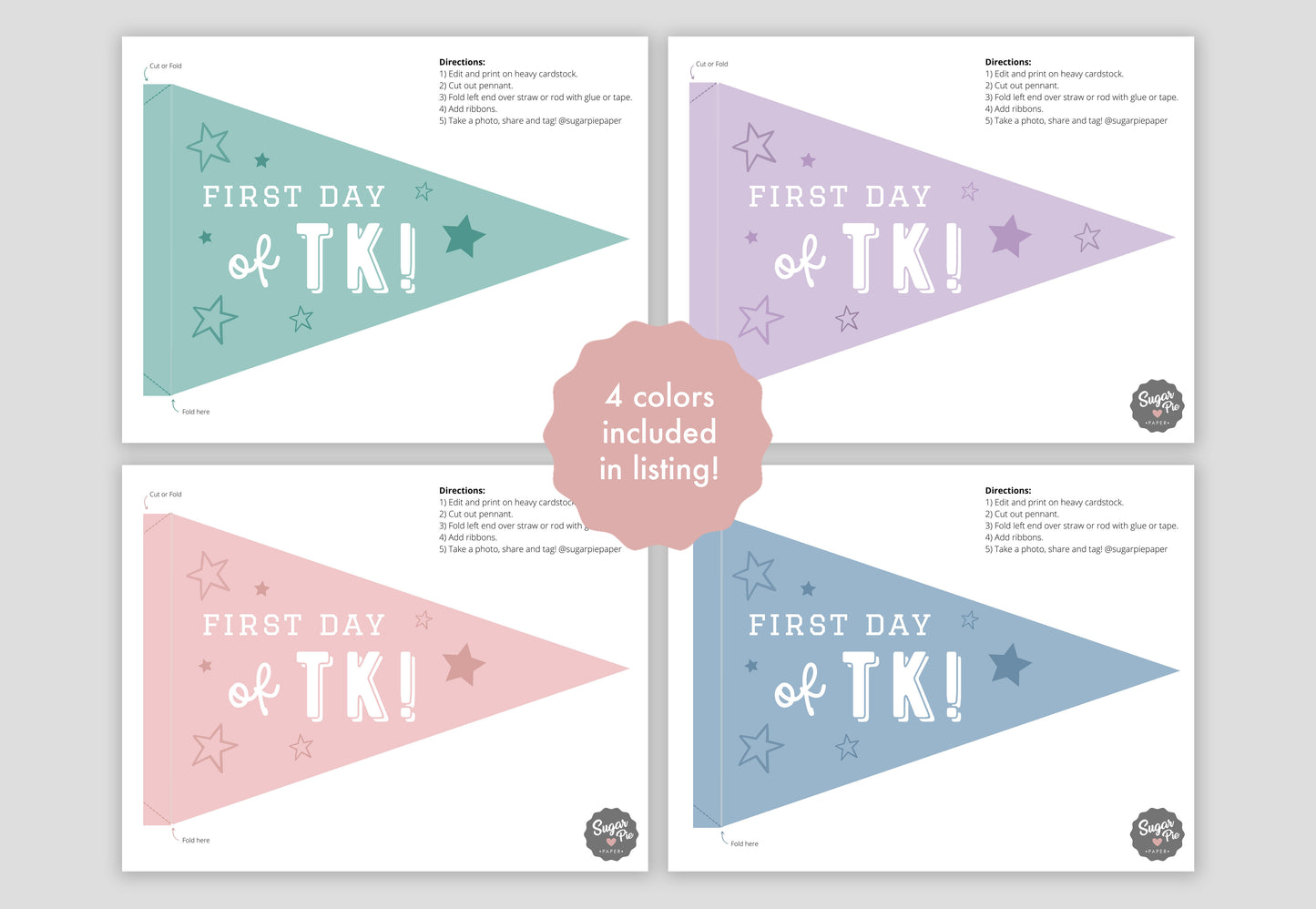 First Day of TK Pennant Flags