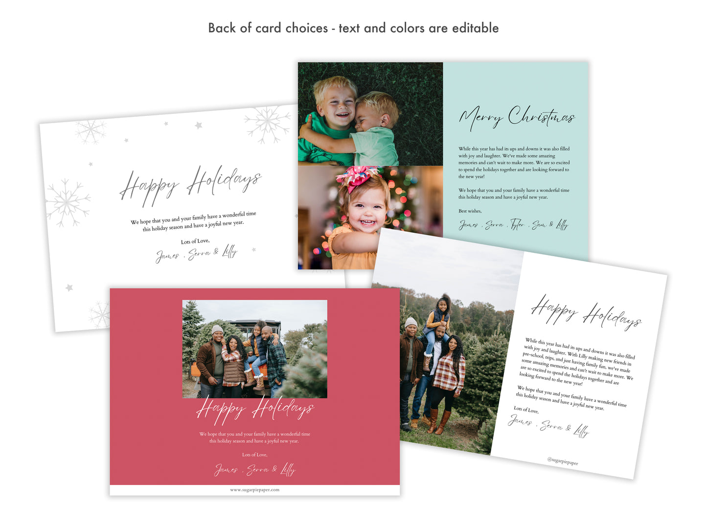 Christmas Card Template | Joy To The World - Green