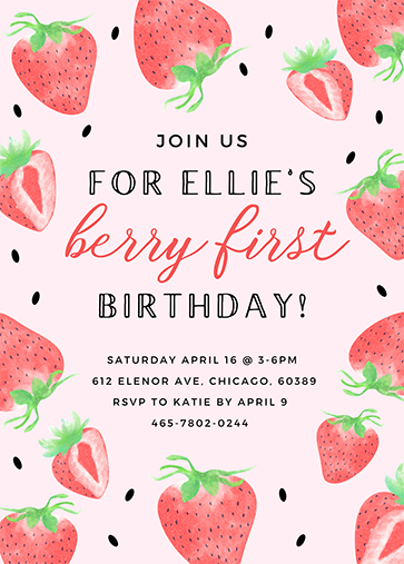 Berry First Invitation