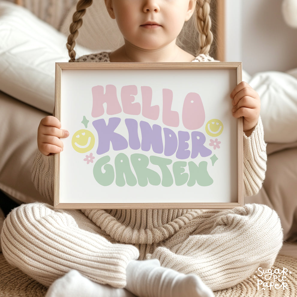 First Day of Kindergarten Printable Sign – Sugar Pie Paper