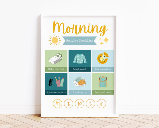 Kids Morning Routine Chart 