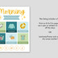 Kids Morning Routine Chart | Blue