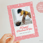  Pink Stars Christmas Card Template 