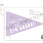 First Day of Fifth Grade Pennant Flag