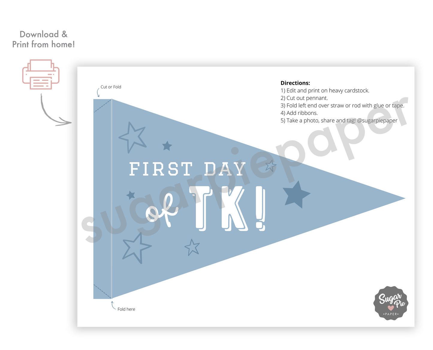 First Day of TK Pennant Flags