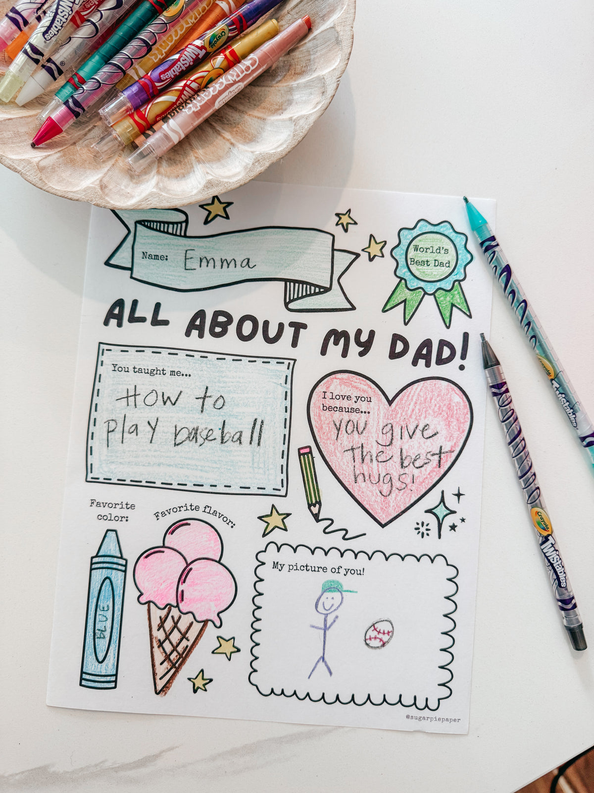 All About My Dad | Father's Day Printable – Sugar Pie Paper