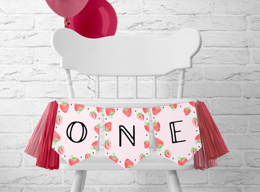 Berry Sweet High Chair Pennant Banner