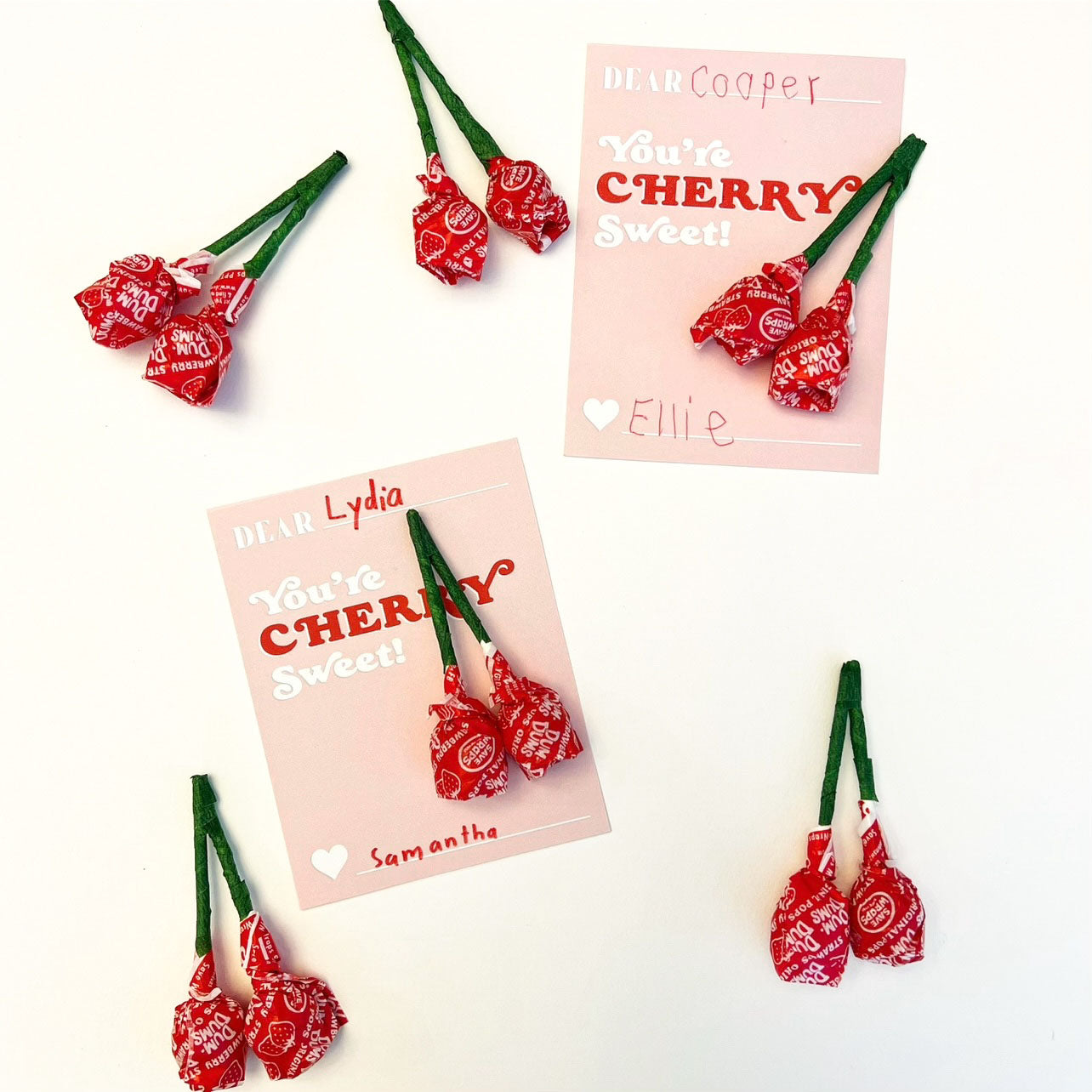 Cherry Valentine's Day Cards For Kids