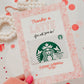 Coffee Valentine Gift Card For Teachers