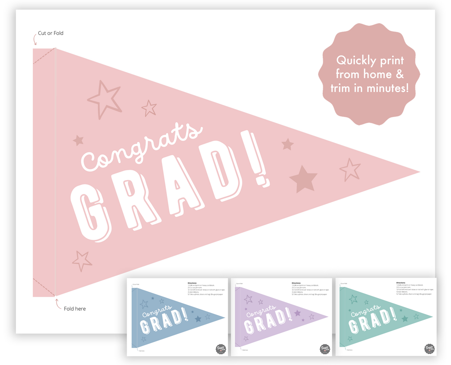 Congrats Grad Pennant Flag