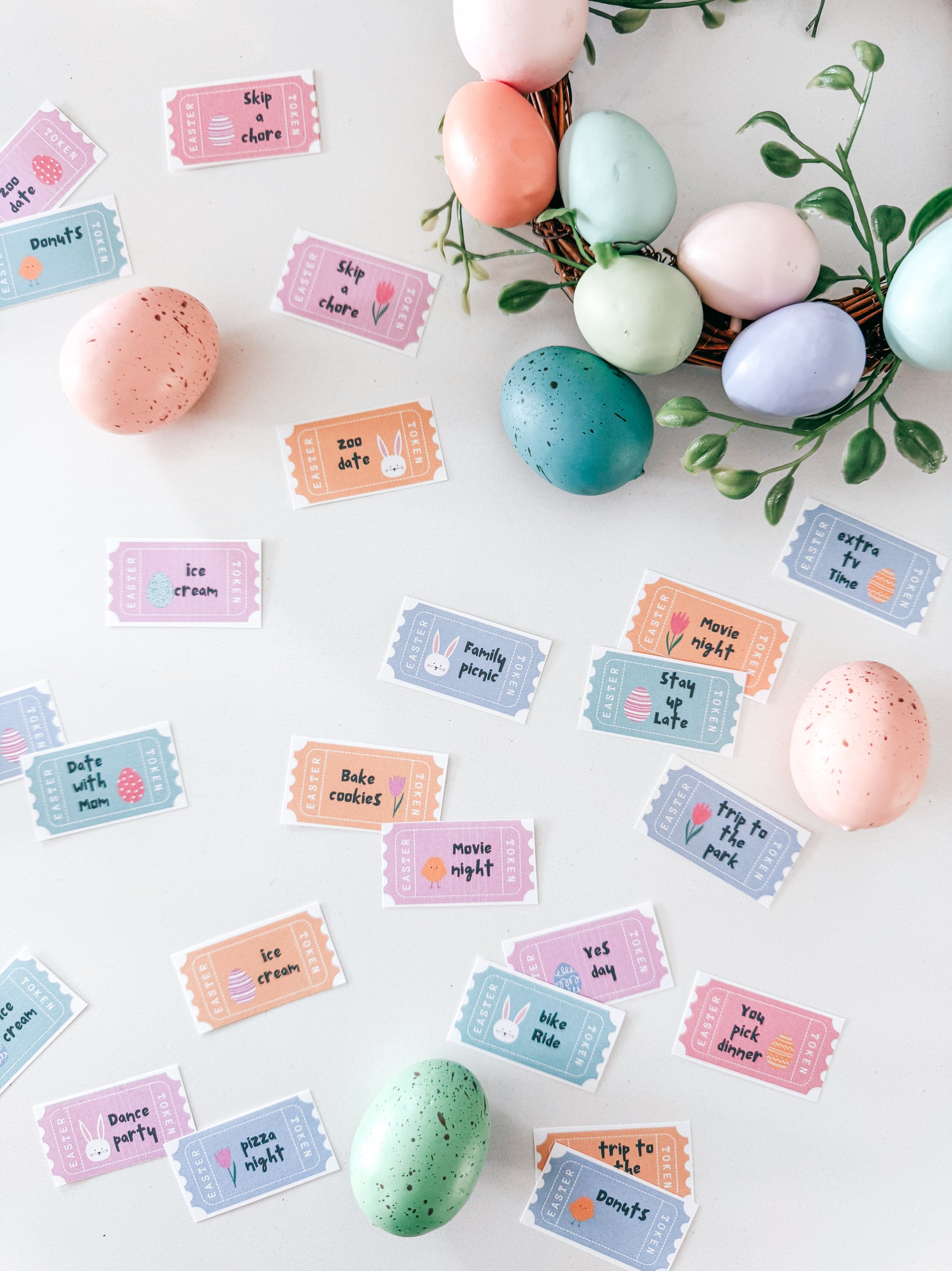Editable Easter Tokens Printable