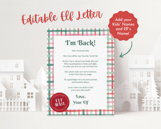 Editable Elf Letter