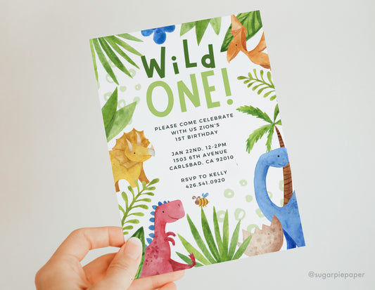 First Birthday Wild One Party Invitation