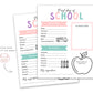 First Day of Elementary School Printable Interview