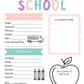 First Day of School Printable Interview Girl