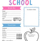 First Day of School Printable Interview for Kids