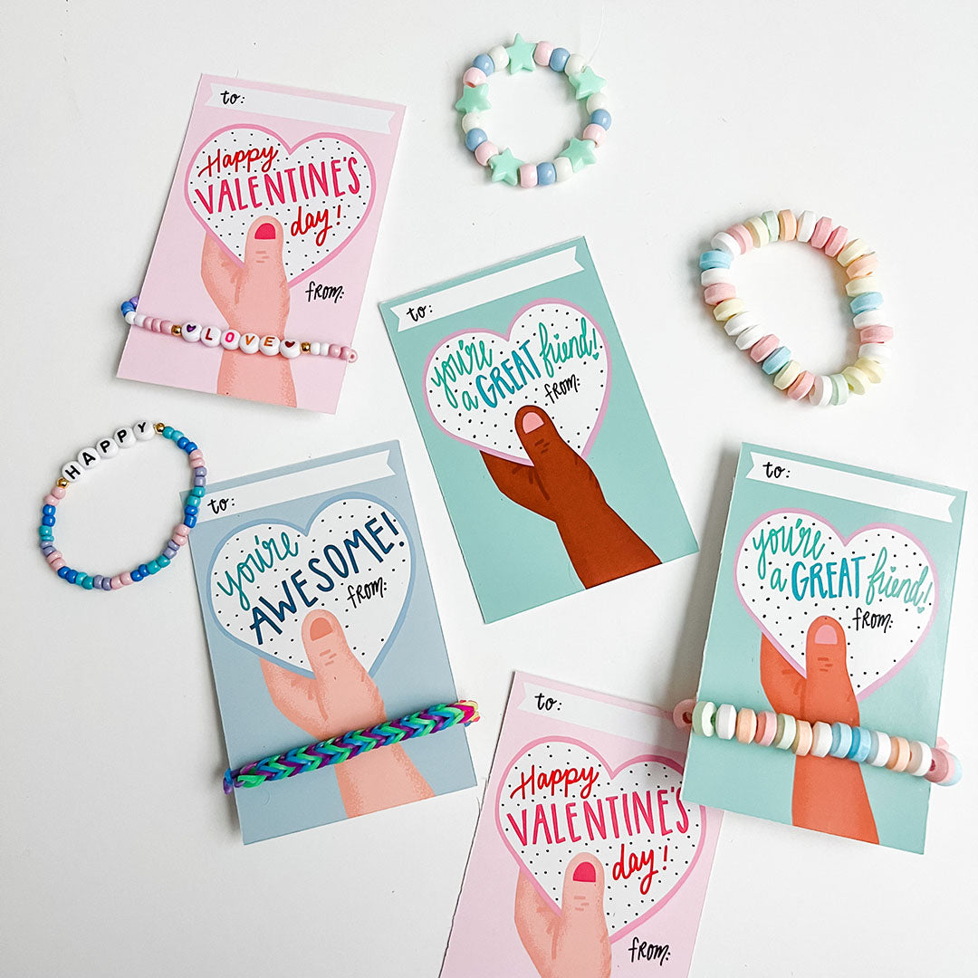 Friendship Bracelets Valentine's Day Cards