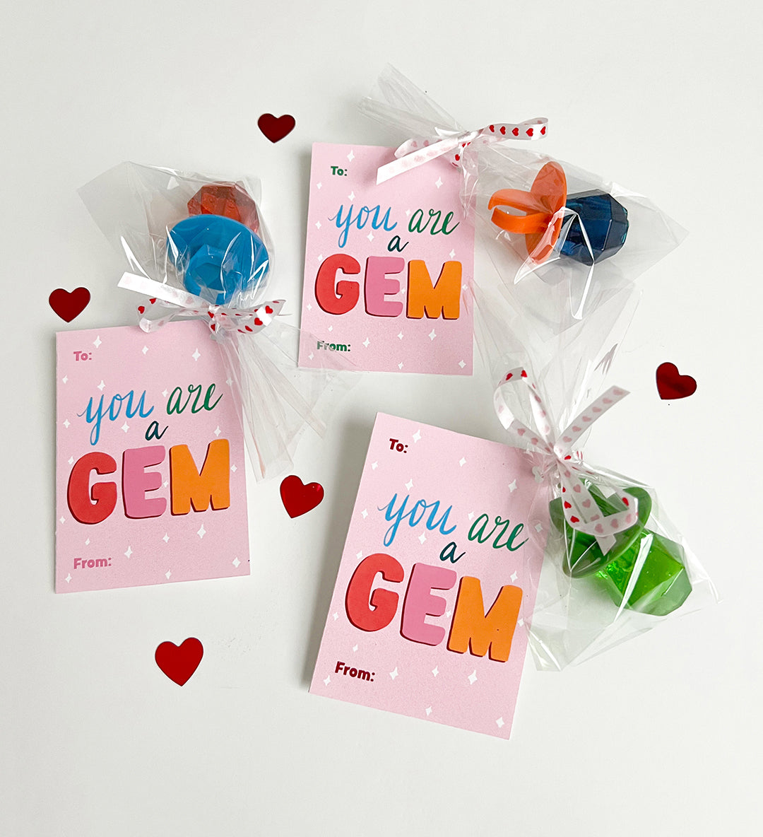 Gem Ring Pop Valentine Card