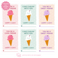 Classroom Valentine's Day Cards | Ice Cream Valentine