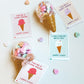 ice cream cone valentine gift for school and kids