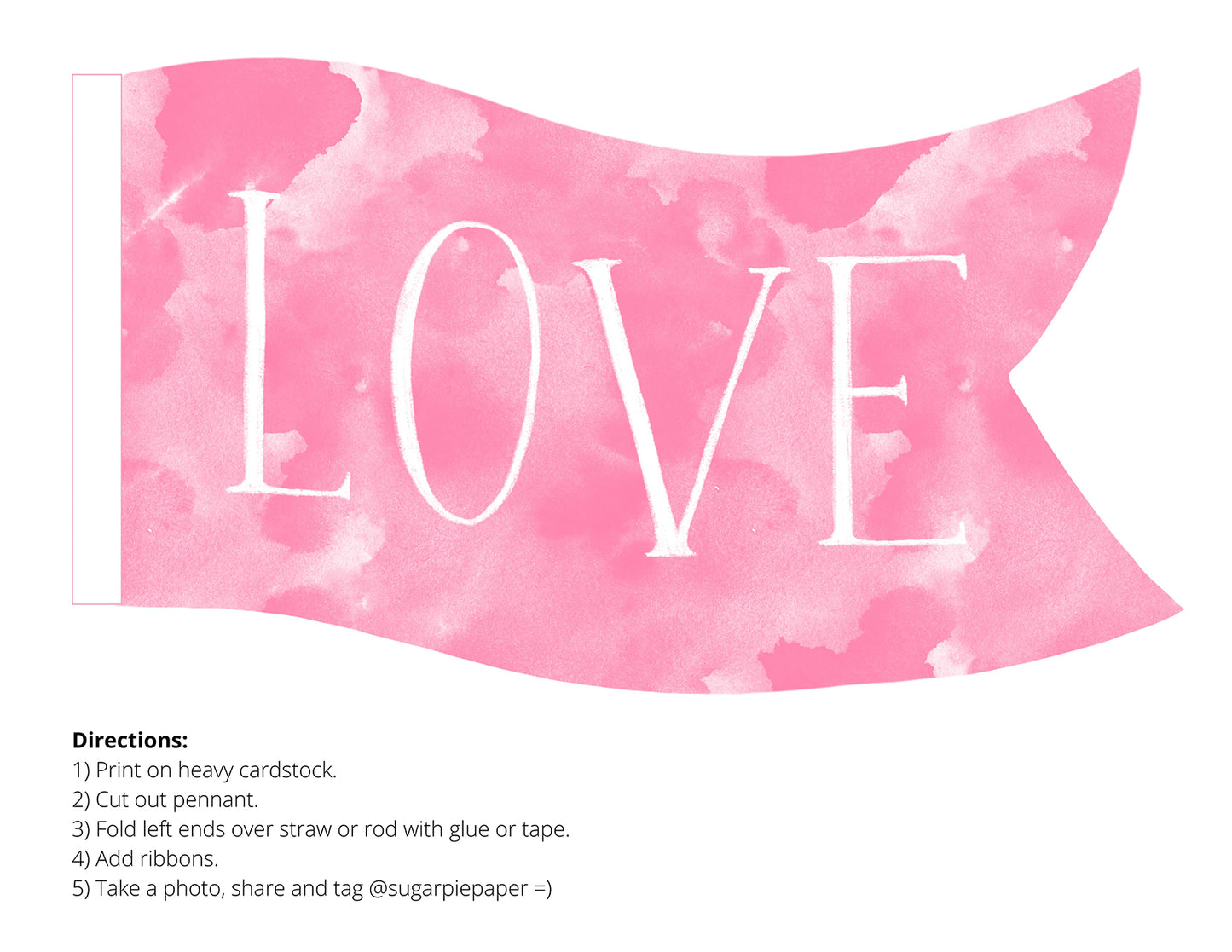 Love Printable Flag