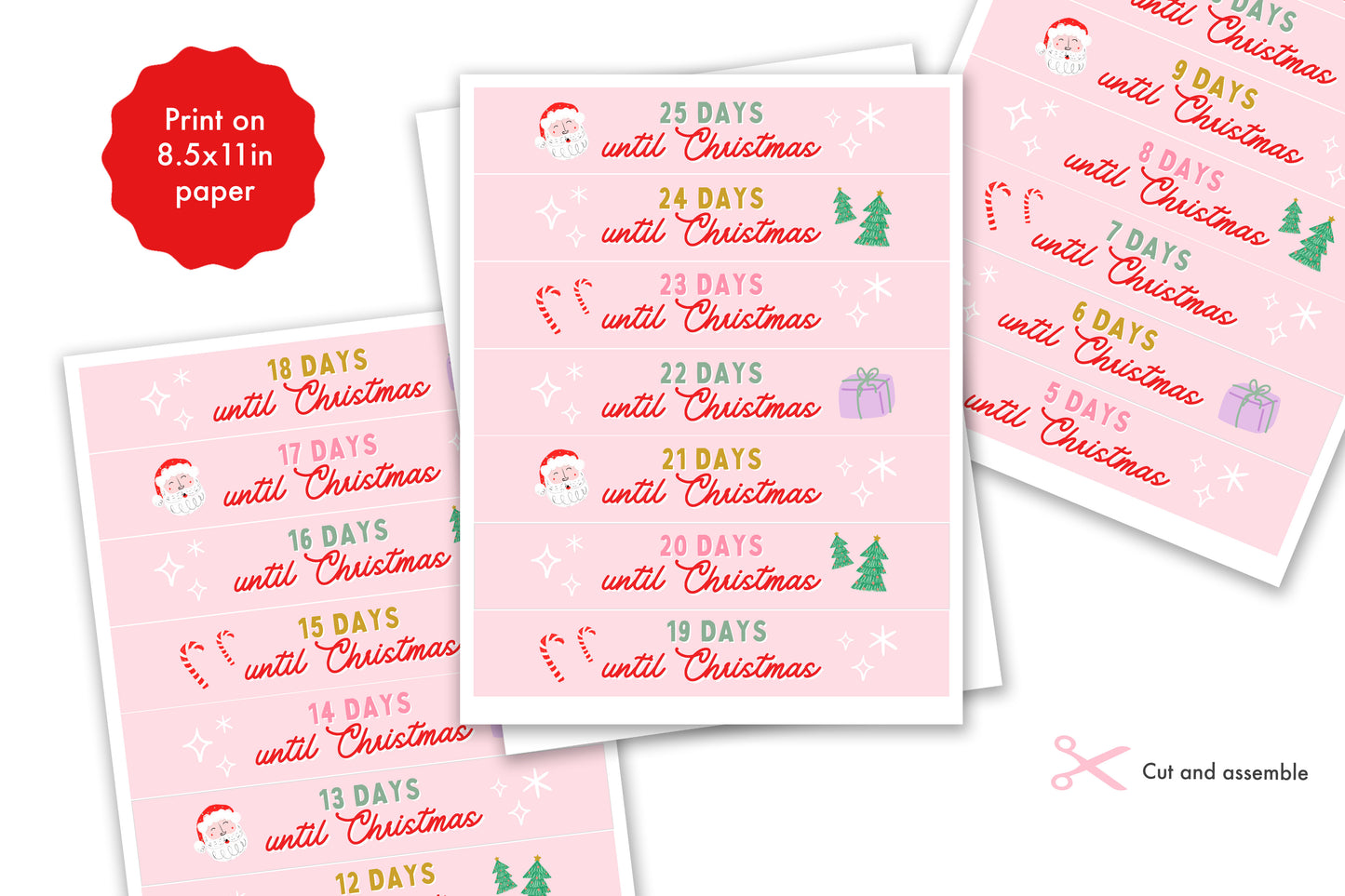 Printable Christmas Advent Countdown For Kids