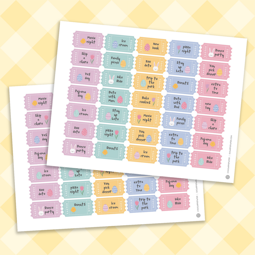 Printable Easter Egg Tokens for Kids – Sugar Pie Paper