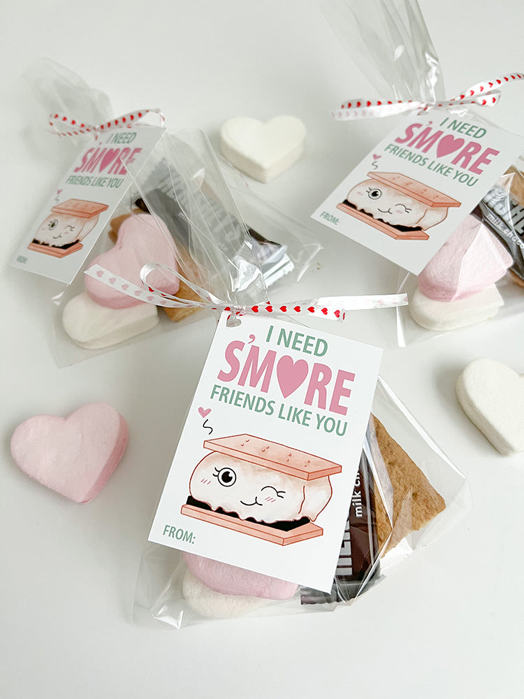 Printable S'mores Valentine Cards