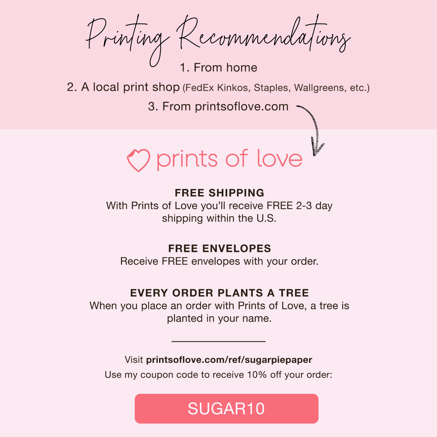 Printing Recommendations - Prints of Love Promo Code