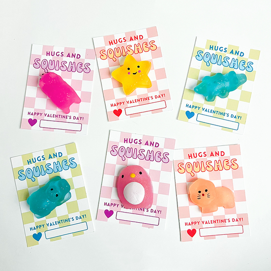 Squishy Valentine's Day Cards for School