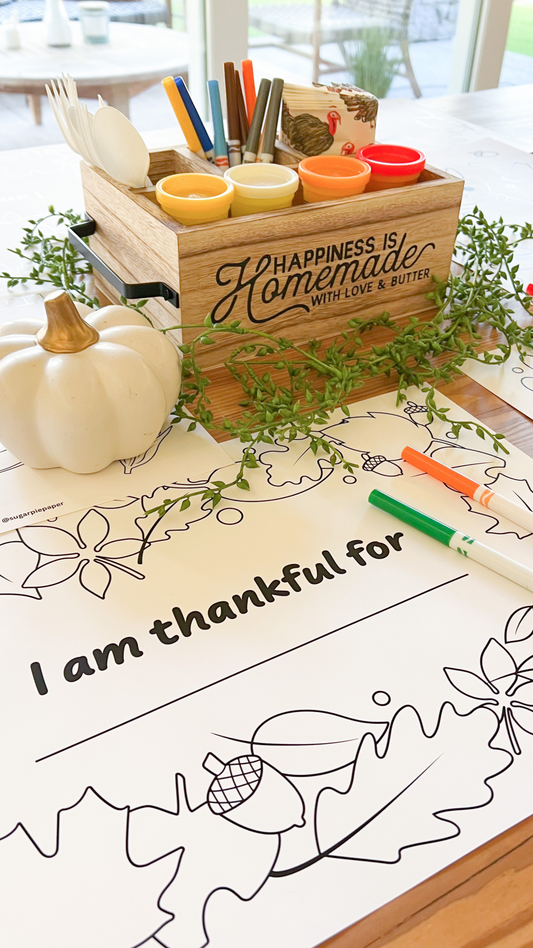 Thanksgiving Placemats For Kids