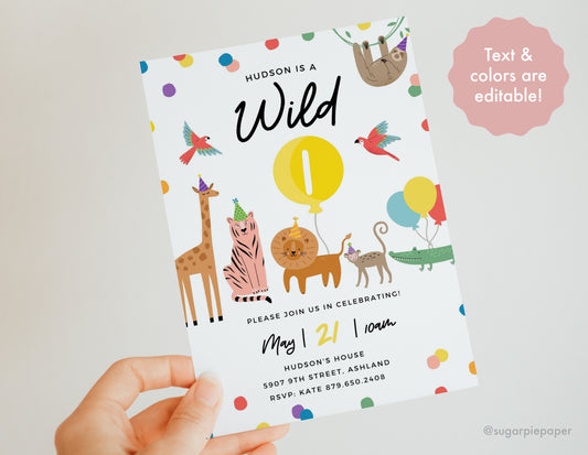 Wild One Birthday Invitation