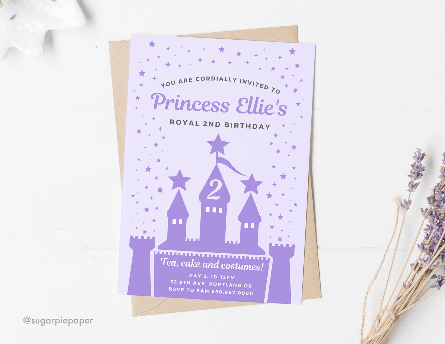 Princess Birthday Party Invitation | Kids Birthday