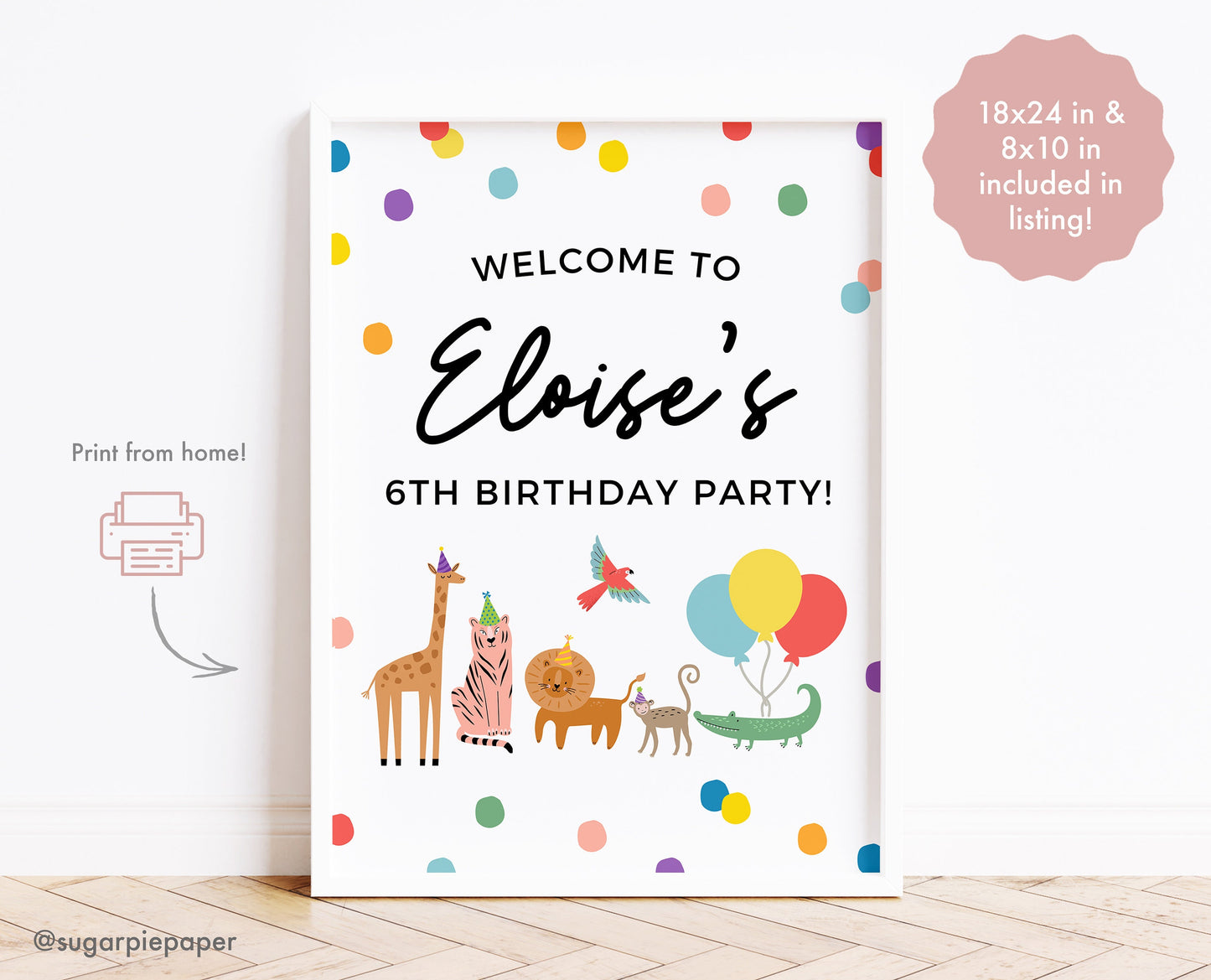 Animal Party Birthday Banner