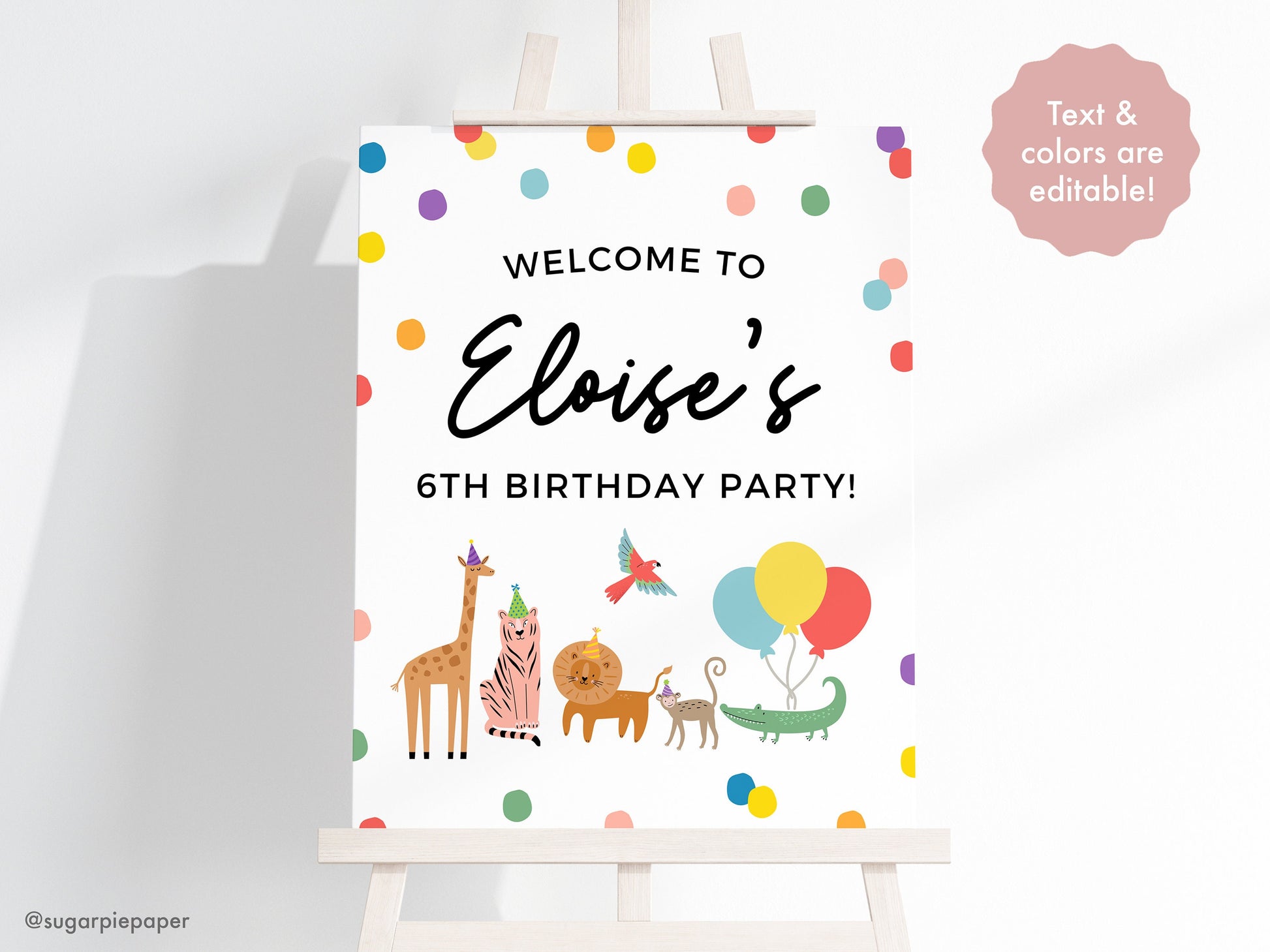 Animal Party Birthday Banner