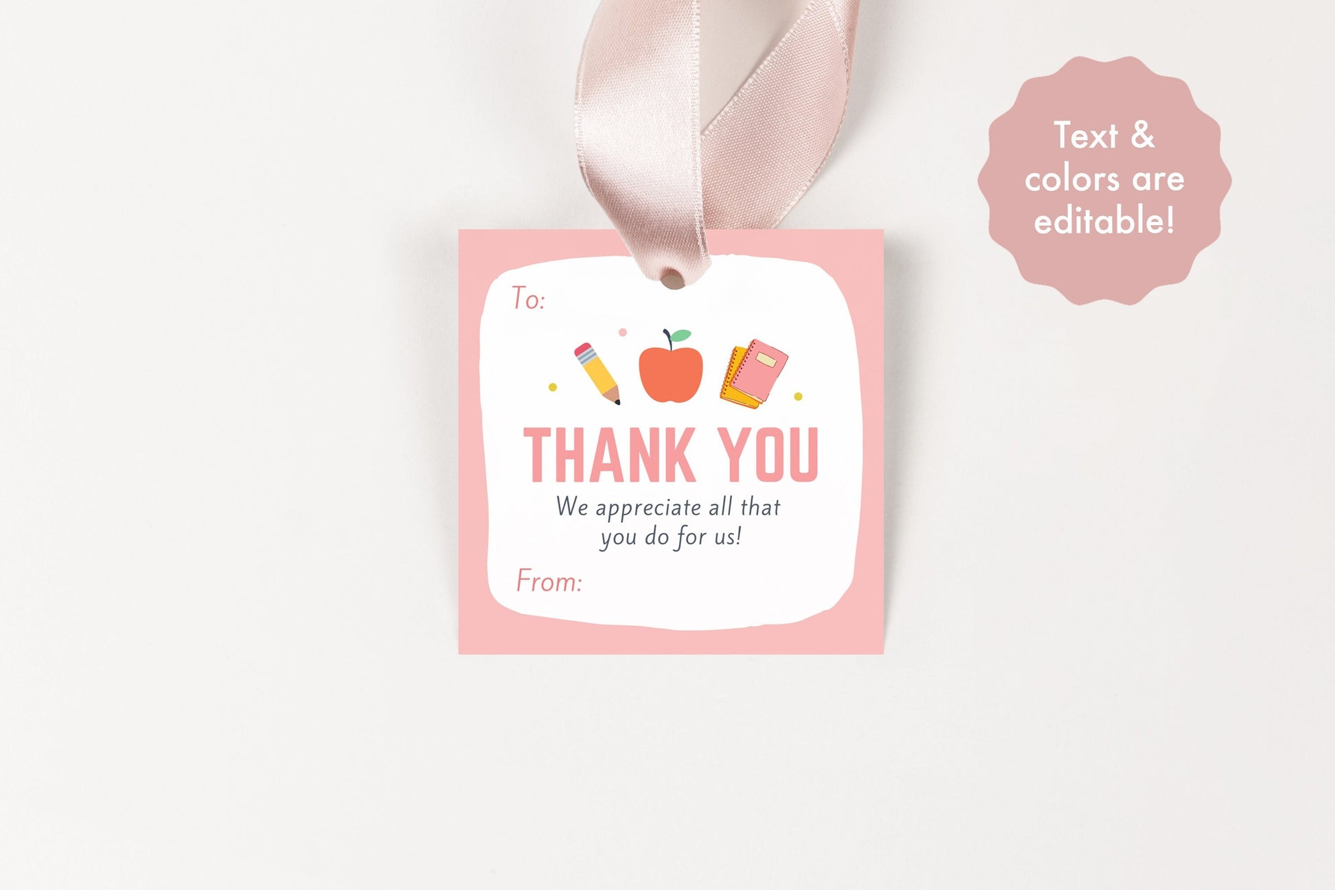 Teacher Appreciation Gift Tag