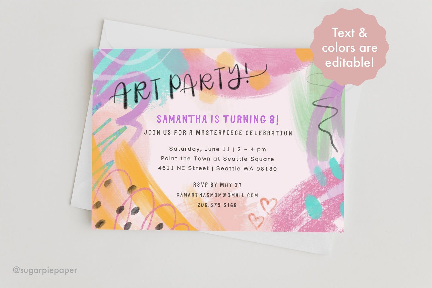 Art Birthday Invitations