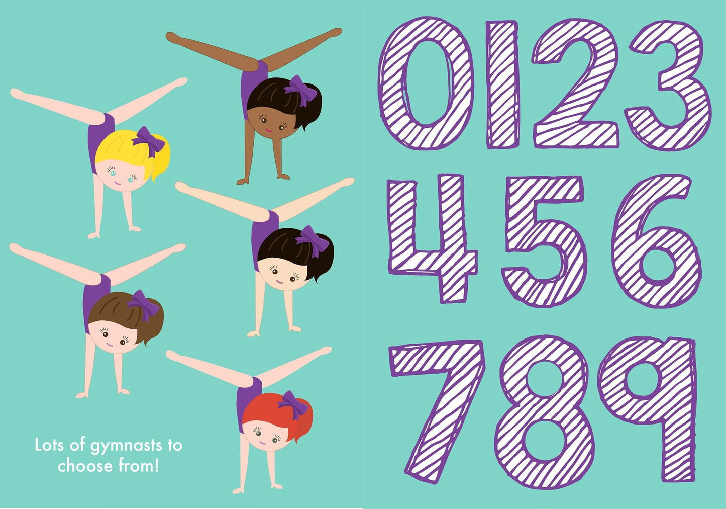 Gymnastics Birthday Party Invitation Purple | Girls Birthday