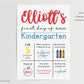 First Day of Kindergarten Poster 12x16