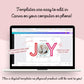 Christmas Card Template | Joy To The World