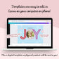 Christmas Card Template | Joy To The World - Blue