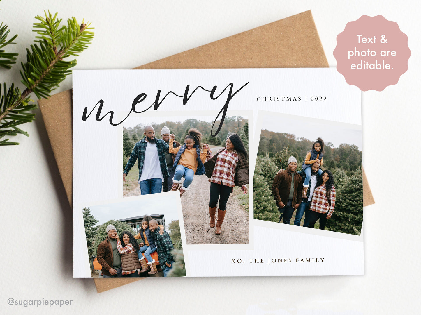 Merry Christmas Card Template 