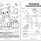 Thanksgiving Colorable Placemats for Kids