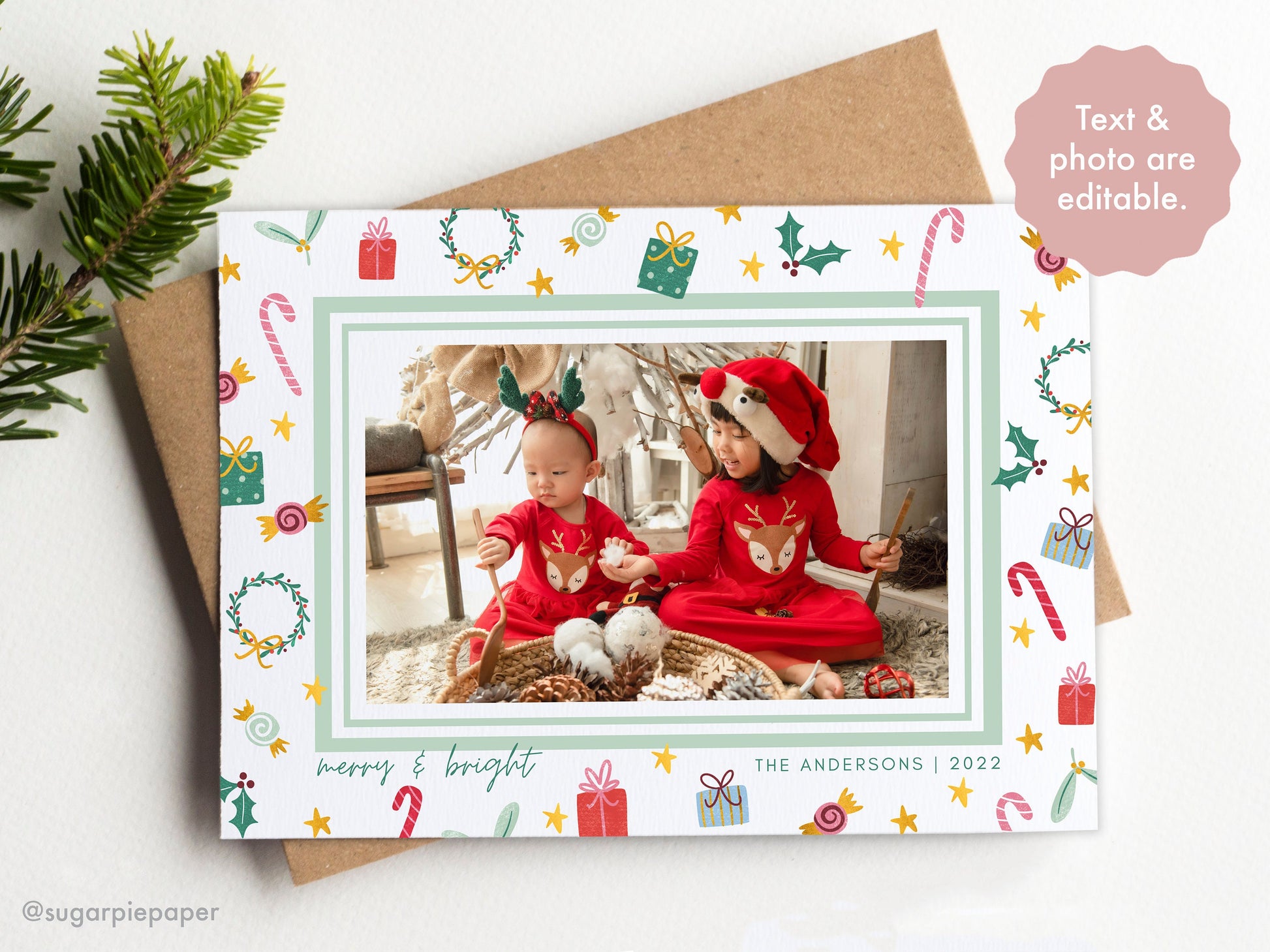 Merry & Bright Christmas Card