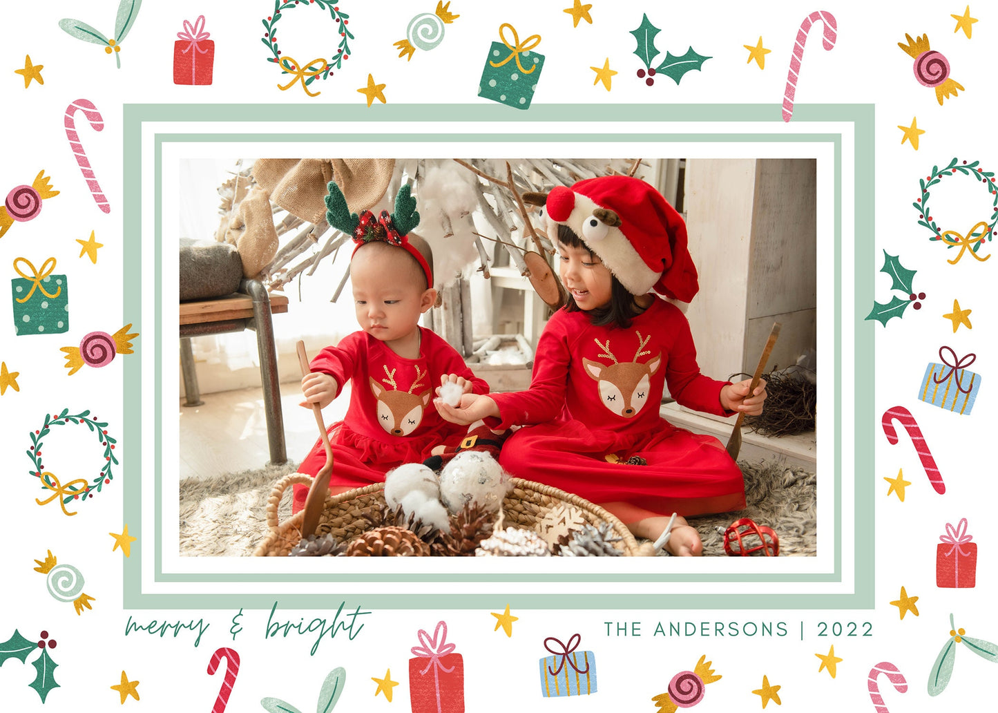 Christmas Card Template | Merry & Bright