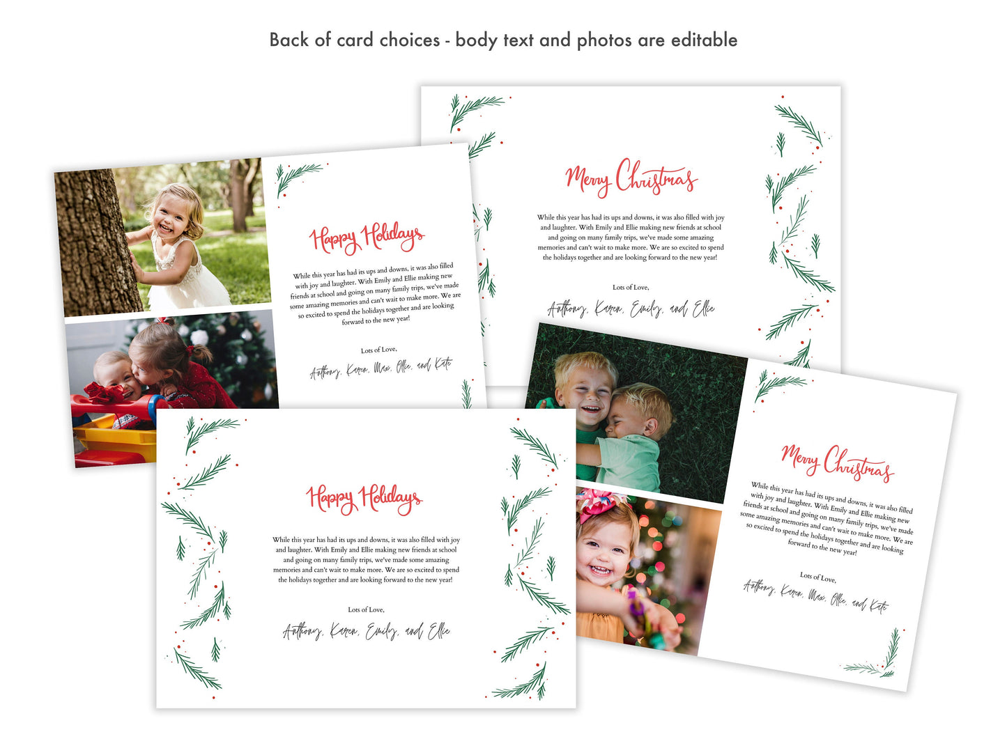 Christmas Card Template | Peace of Earth Red